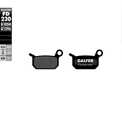 GALFER BRAKE PADS SEMI METALLIC FD230G1054