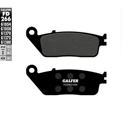 GALFER BRAKE PADS SEMI METALLIC FD266G1054