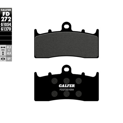 GALFER BRAKE PADS SEMI METALLIC FD272G1054