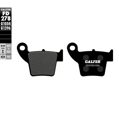 GALFER BRAKE PADS SEMI METALLIC FD278G1054