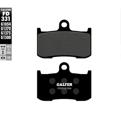 GALFER BRAKE PADS SEMI METALLIC FD331G1054
