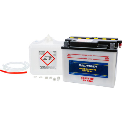FIRE POWER BATTERY W/ACID CB12B-B2 12V HEAVY DUTY