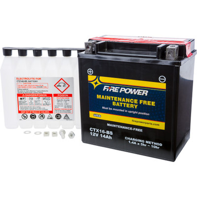 FIRE POWER BATTERY CTX16-BS MAINTENANCE FREE