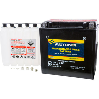 FIRE POWER BATTERY CTX16CL-B-BS MAINTENANCE FREE