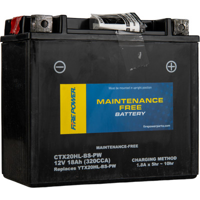 FIRE POWER BATTERY CTX20HL-BS-PW MAINTENANCE FREE