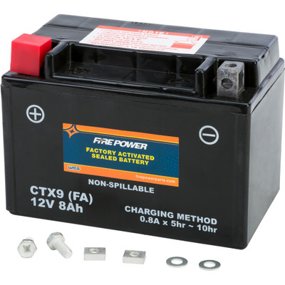 FIRE POWER BATTERY CTX9 SEALED FACTORY ACTIVATED CTX9-BS(FA)