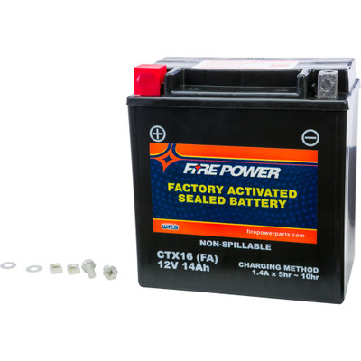FIRE POWER BATTERY CTX16 SEALED FACTORY ACTIVATED CTX16-BS (FA)