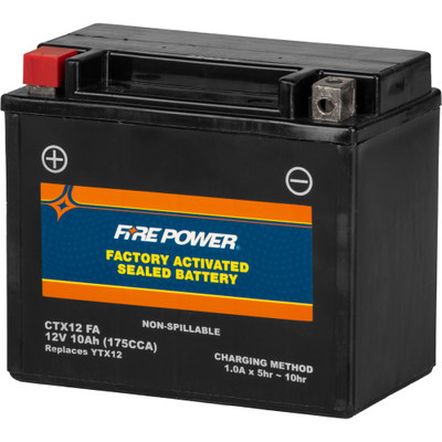 FIRE POWER BATTERY CTX12 SEALED FACTORY ACTIVATED CTX12-BS(FA)