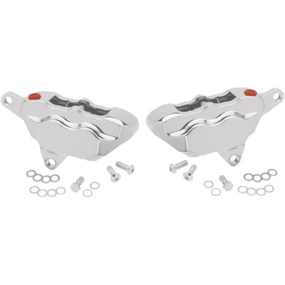 HAWG HALTERS INC 4 PIST FRONT DUAL CALIPER KIT CHROME 84-99 W/ 11.5" ROTOR FKDDCC550