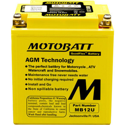 MOTOBATT BATTERY MB12U SEALED FACTORY ACTIVATED
