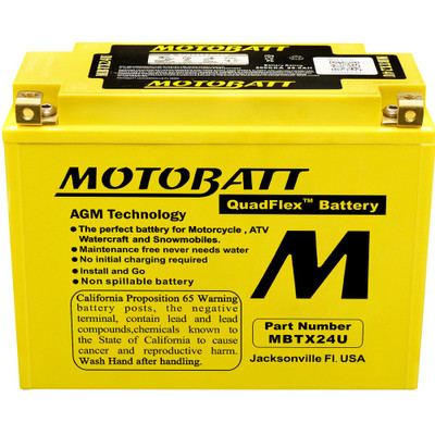 MOTOBATT BATTERY MBTX24U SEALED FACTORY ACTIVATED