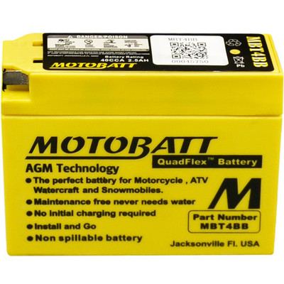 MOTOBATT BATTERY MBT4BB SEALED FACTORY ACTIVATED