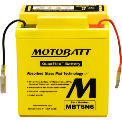 MOTOBATT BATTERY MBT6N6 SEALED FACTORY ACTIVATED
