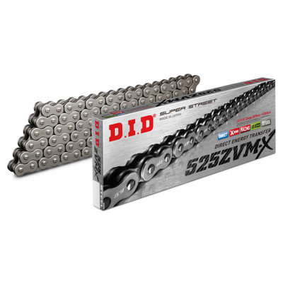 D.I.D SUPER STREET 525ZVMX-100L X-RING CHAIN NATURAL 525ZVMX2X100