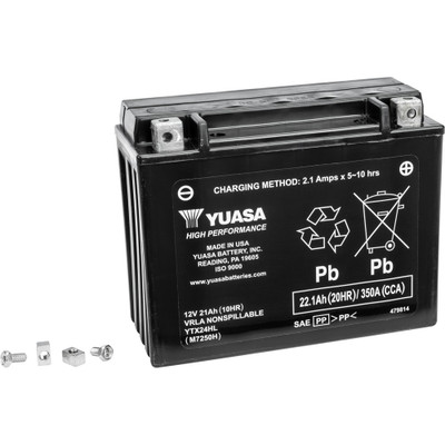 YUASA BATTERY YTX24HL SEALED FACTORY ACTIVATED YUAM7250H
