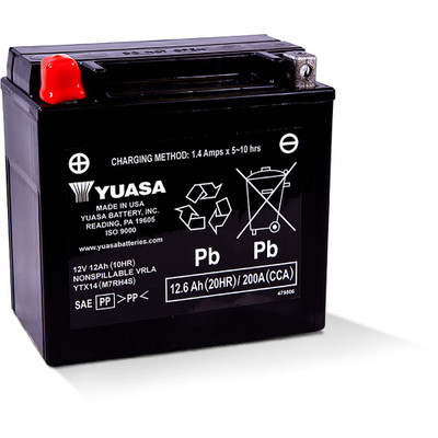 YUASA BATTERY YTX14 SEALED FACTORY ACTIVATED YUAM7RH4S