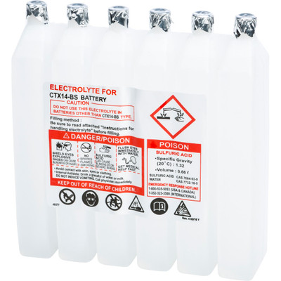 FIRE POWER SEALED BATTERY ELECTROLYTE PACK 660CC 660CC CTX