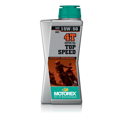 MOTOREX TOP SPEED OIL 15W50 4T 1L (10/CASE SOLD EA) 308096