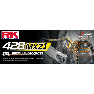 RK EXCEL GB428MXZ1 DRIVE CHAIN GOLD 428 X 130 GB428MXZ1-130