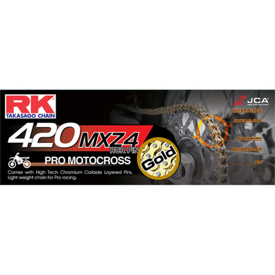 RK EXCEL GB420MXZ4 DRIVE CHAIN GOLD 420 X 134 GB420MXZ4-134
