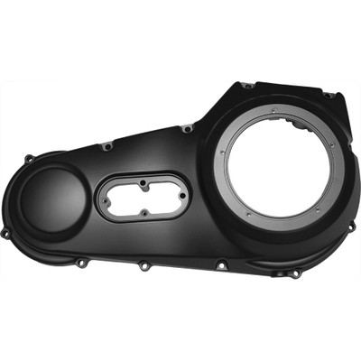 HARDDRIVE OUTER PRIMARY COVER SAT BLACK FITS 99-06 SOFTAIL & 99-05 FXD 11-0296KSB