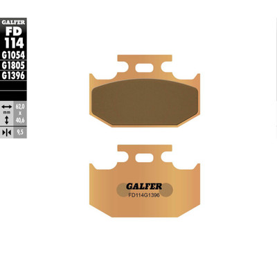 GALFER BRAKE PADS SINTERED FD114G1396