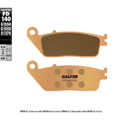 GALFER BRAKE PADS SINTERED FD140G1370