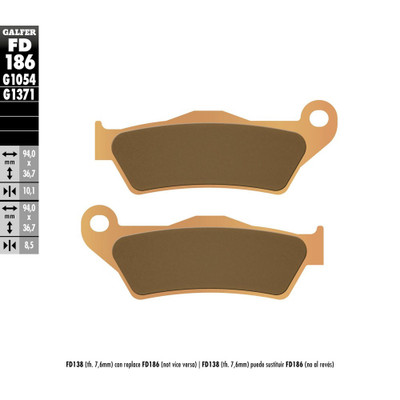 GALFER BRAKE PADS SINTERED FD186G1371