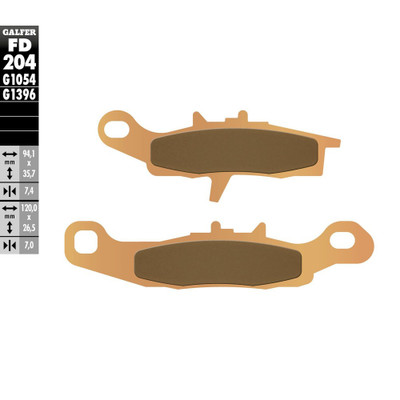 GALFER BRAKE PADS SINTERED FD204G1396