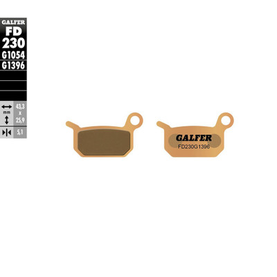 GALFER BRAKE PADS SINTERED FD230G1396