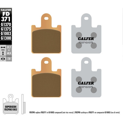 GALFER BRAKE PADS SINTERED CERAMIC FD371G1375