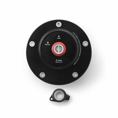 RIZOMA GAS CAP LOCKING BLACK TRI TF030B