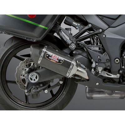 YOSHIMURA EXHAUST SIGNATURE R-77 SLIP-ON SS-CF-CF DUAL 14160E0220