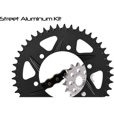 VORTEX SPROCKET/CHAIN KIT STL/ALU 16/45T BLK RX3 520-116L BLK CK5255