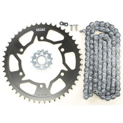 VORTEX SPROCKET/CHAIN KIT STL/STL 14/49T SIL SX3 520-108L BLK CK6266