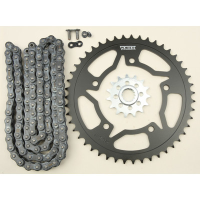 VORTEX SPROCKET/CHAIN KIT STL/STL 15/47T SIL SX3 520-112L BLK CK6292