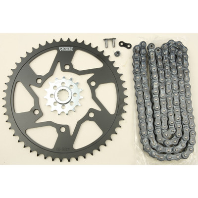 VORTEX SPROCKET/CHAIN KIT STL/STL 15/50T SIL SX3 520-116L BLK CK6317
