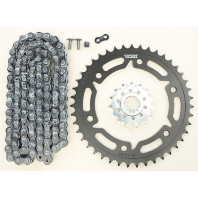 VORTEX SPROCKET/CHAIN KIT STL/STL 15/43T SIL RX3 520-114L BLK CK6341