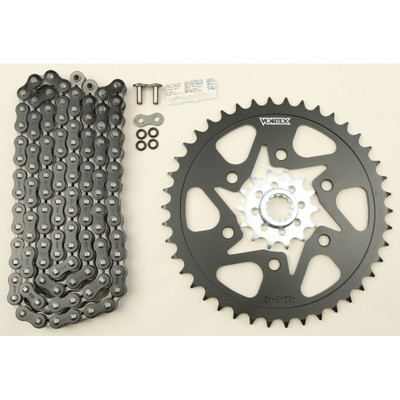 VORTEX SPROCKET/CHAIN KIT STL/STL 14/42T SIL SX3 520-108L BLK CK6352