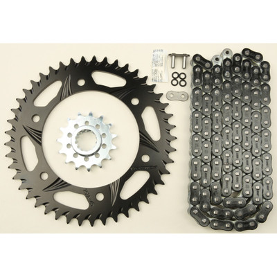 VORTEX SPROCKET/CHAIN KIT STL/STL 16/47T SIL RX3 520-116L BLK CK6310