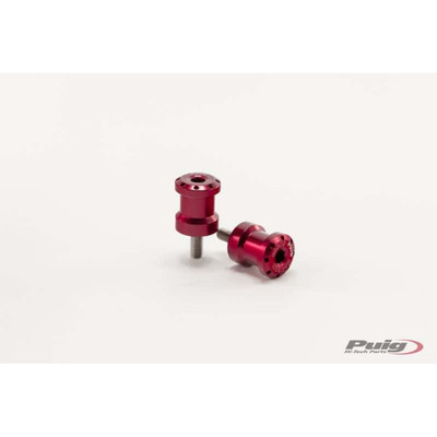 PUIG SWINGARM SPOOLS HI-TECH 6MM RED 2/PK 5922R