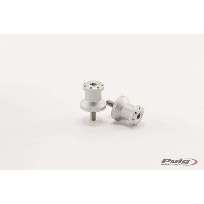 PUIG SWINGARM SPOOLS HI-TECH 6MM SILVER 2/PK 5922P