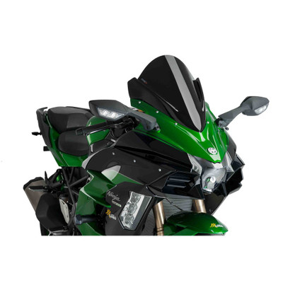 PUIG WINDSCREEN Z-RACING BLACK KAW 9704N