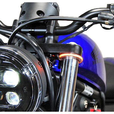 NEW RAGE CYCLES FRONT LED TURN SIGNALS HON REBEL500-FB