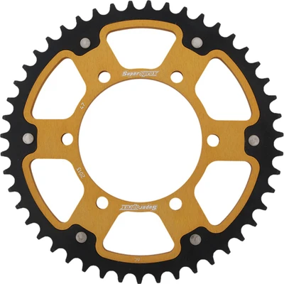 SUPERSPROX REAR STEALTH SPROCKET ALU/STL 47T-520 GLD TRI RST-2013-47-GLD