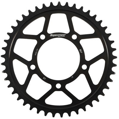 SUPERSPROX REAR EDGE SPROCKET STEEL 45T-525 BLK SUZ RFA-807-45-BLK