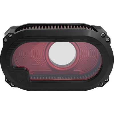 KENS FACTORY NL M8 AIR CLEANER W/GLASS BLACK W/RED NXT-01BR