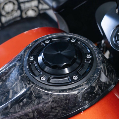 HOFMANN DESIGNS 12 POINT GAS CAP ASSEMBLY BLACK CVO `23-24 HDB-1084B