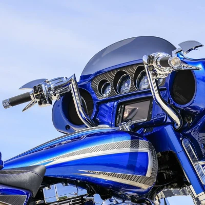 BAGGERNATION 12" MONKEY BAGGER BAR PREWIRED CHROME `14-23 FLH/FLT MBBPW-12 C