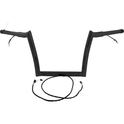 BAGGERNATION 12" OEM MONKEY BAR PRE WIRED SATIN BLACK `15-23 FLTR OEMPW-15L-12 B